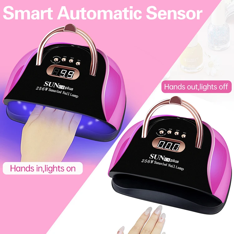 New Style Nail Shop Small 57led 256w Uv Glue Led Nail Art Uv Lamp Nail Art Dryer Polishing Machine SUN C4 Plus