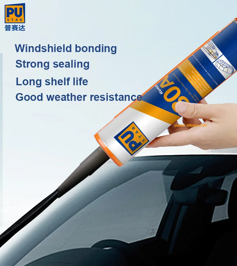 600ml Adhesive pu Sealant Silicone Adhesive high toughness Windshield Modified Silane Silicone Sealant Adhesives