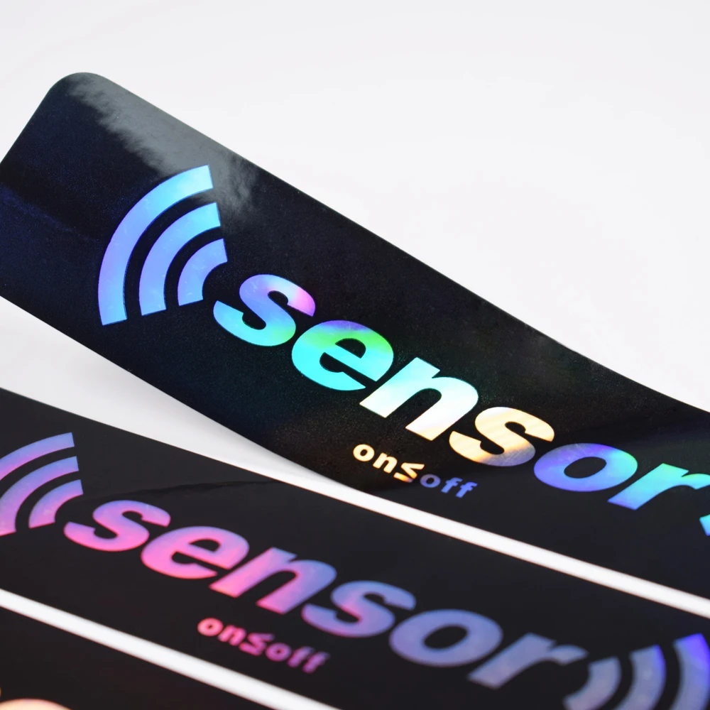 Водонепроницаемый голографический стикер с пользовательским логотипом, лазерная этикетка, клейкий лист