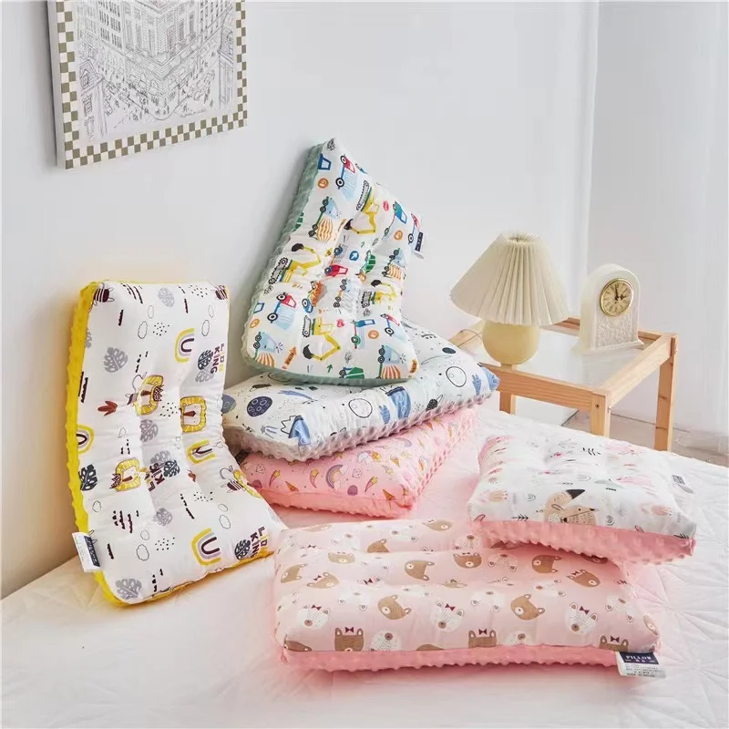 2-6 Years Old Custom Pattern Pillow for Children Kids Sleep Europe 60 Knitted Baby Pillows Bed Sleeping Accept Customized Logo