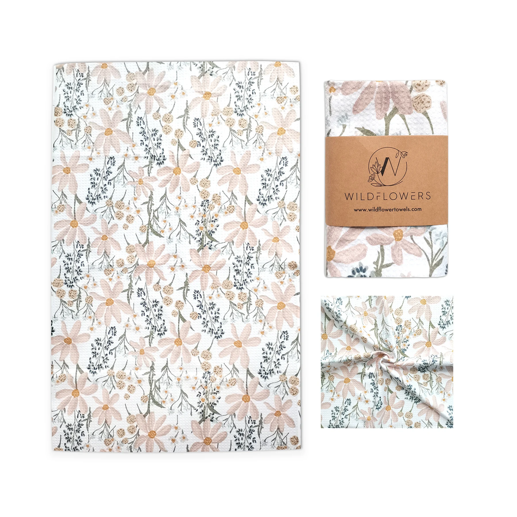 Custom sublimation printed polyester microfiber waffle absorbent eco kitchen cleaning dish cloth tea towel