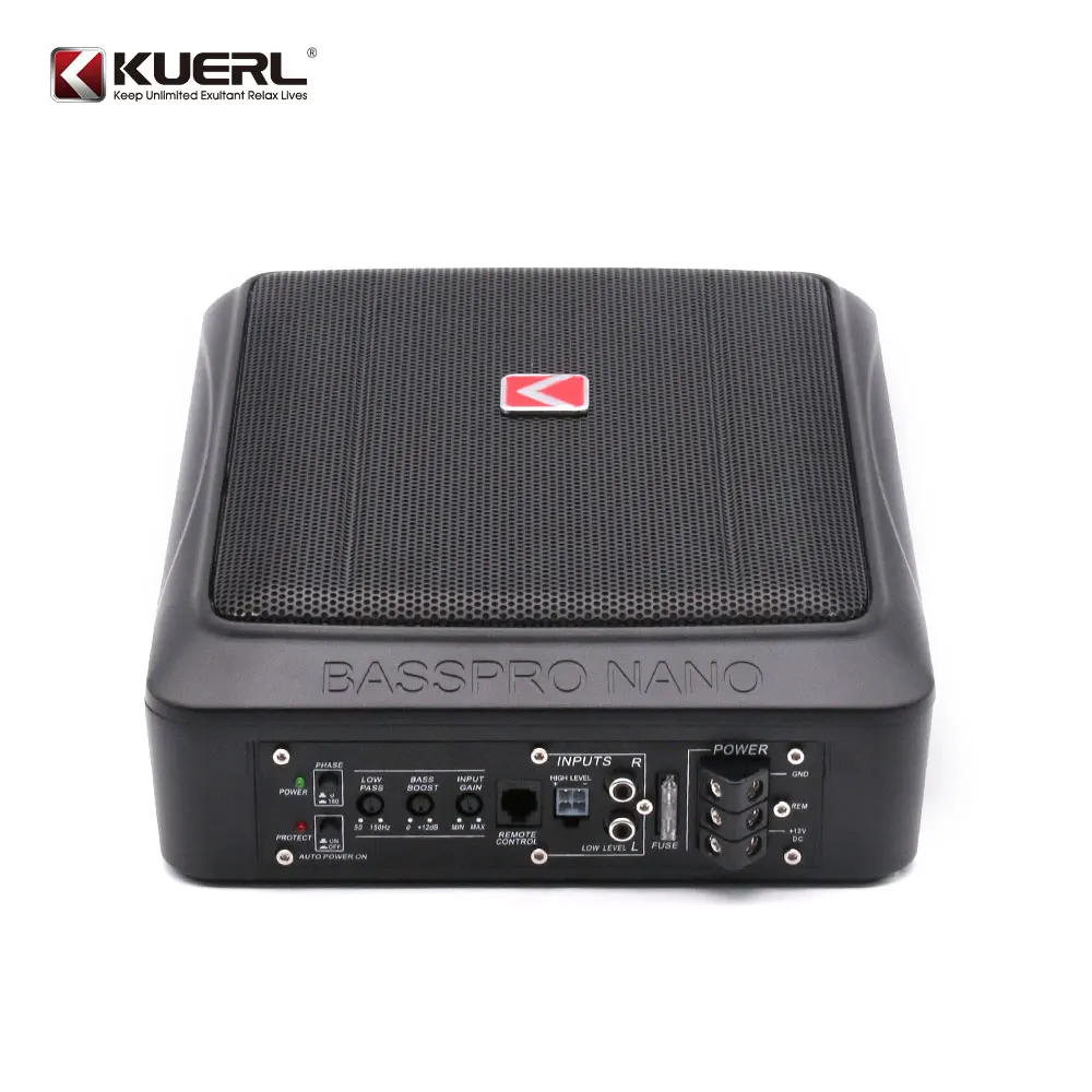 Factory wholesale 12V car active subwoofer 7*10 inch 600W high power pure bass seat subwoofer