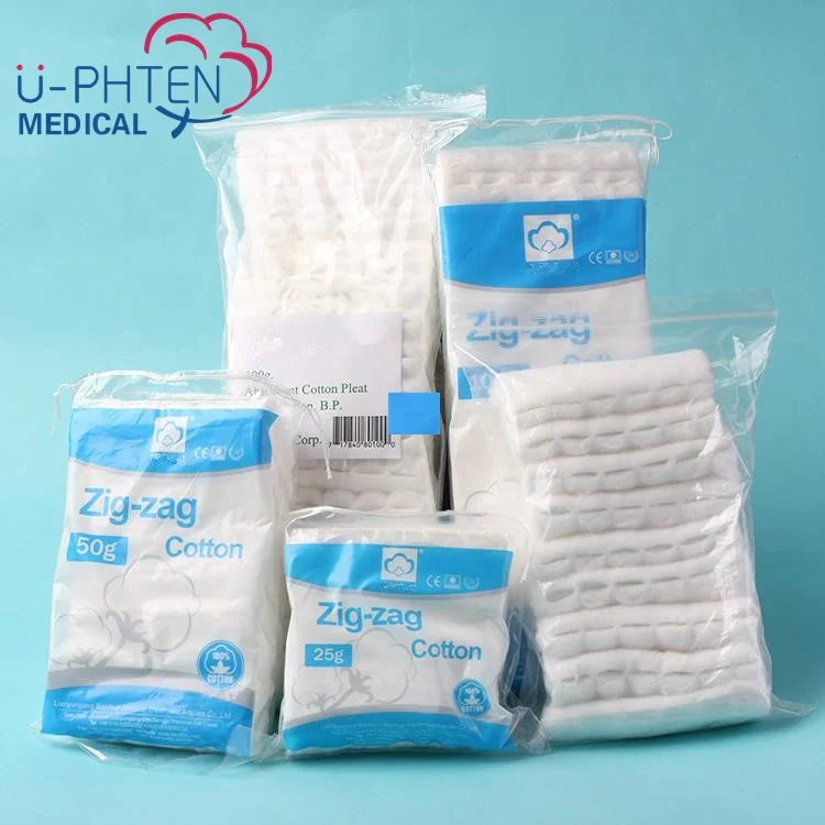 China Cotton Wool Pads Medical 500g 100% Cotton Absorbent Zig Zag Cotton Wool