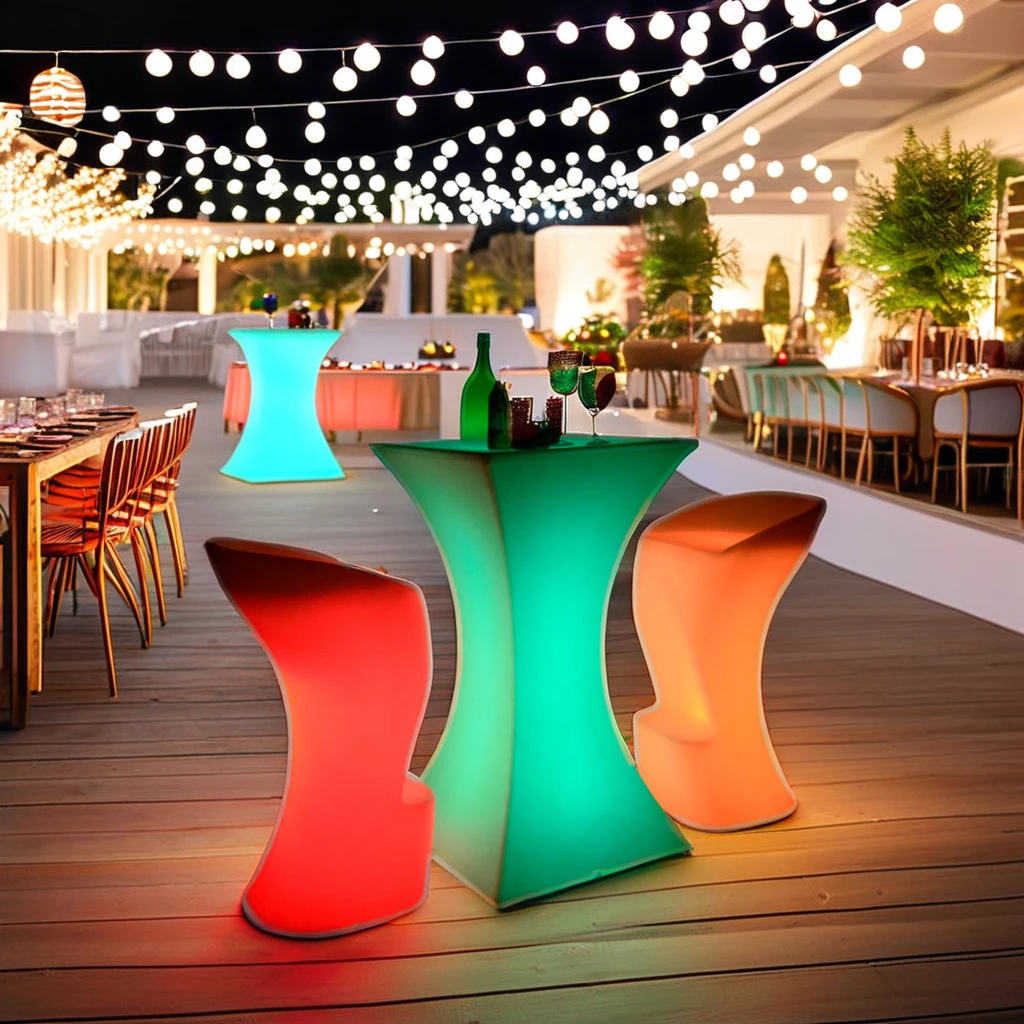 bar counter bar table and chair led furniture cocktail table led bar table for wedding party night club