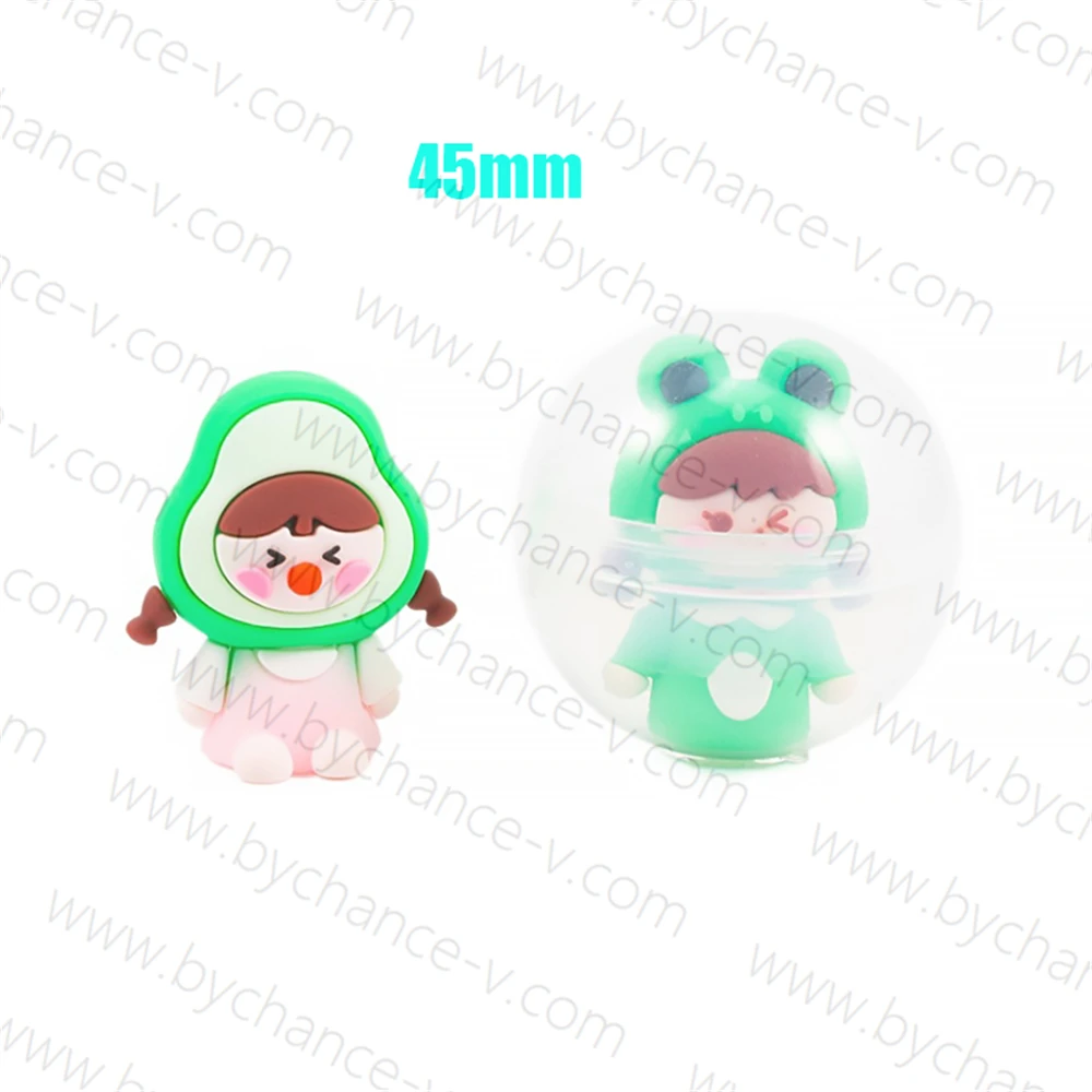 Hot Selling wholesale cheap capsule toys vary anime cartoon pencil topper figure toy in 45mm plastic balls for kids prize