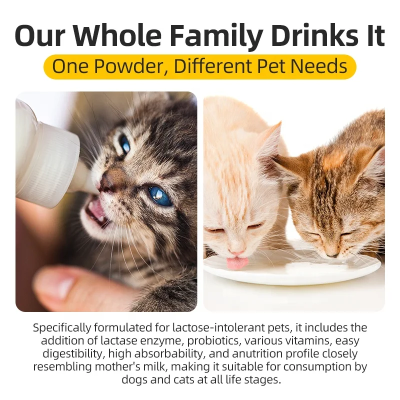 New Design OEM Pet Dog Cat Milk Powder Nutrition High Calcium Goat Milk Powder For Puppy Kittien Pet Health Supplement Products