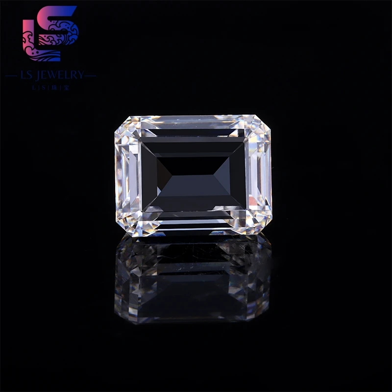 Whoelsae цена восьмиугольный Изумрудный огранка большой размер 5ct белый цвет лабораторный алмаз cvd hpht diamond