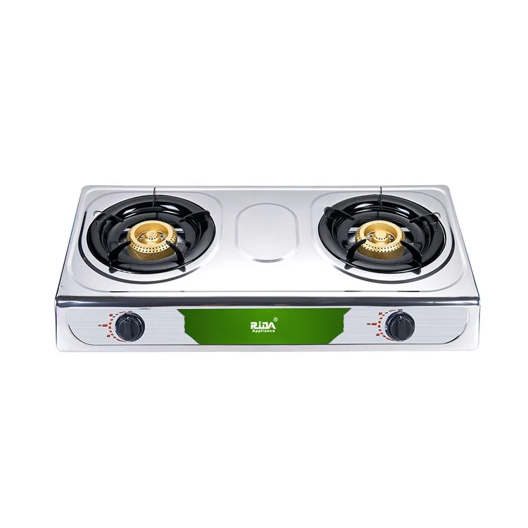 
China best commercial cheap price home kitchen new 2 burner household table gas stove stainless steel 