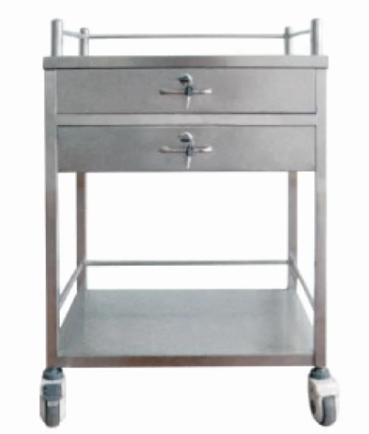 Mobile Furniture Stainless Steel Patient Transport Emergency Resuscitation Hospital Trolley