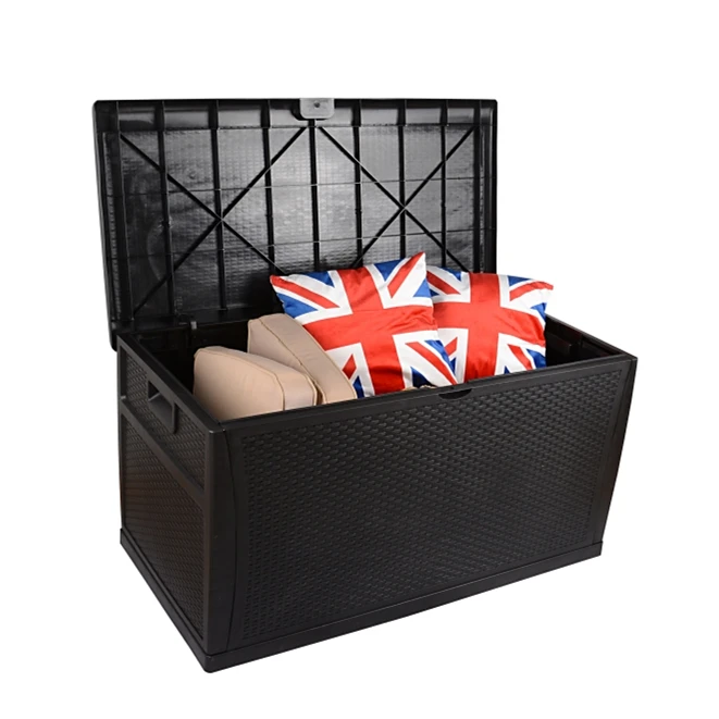 
Rattan Style Storage Box Deck Box 450L 118gal Capacity 