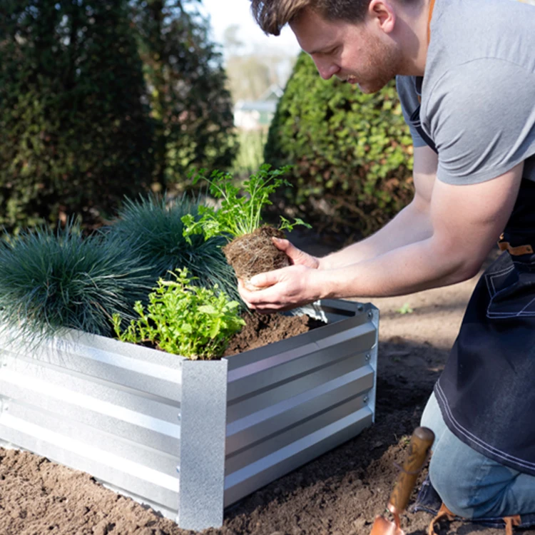 wholesale zinc planting galvanized metal vegetable steel planter box raised bed garden (1600478277078)
