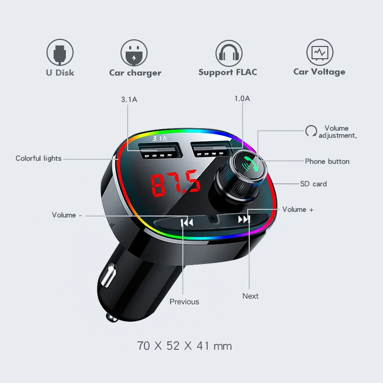 1678-1 FM-модулятор, автомобильный mp3-модулятор