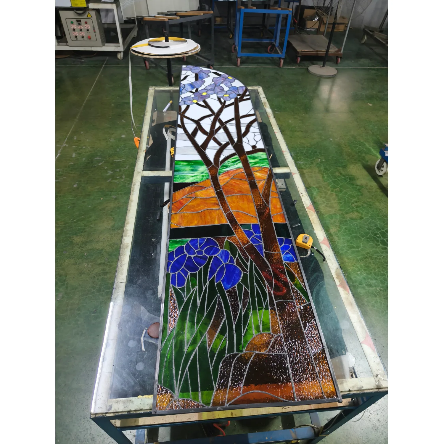 Factory Art Glass Building Art Deco glass custom door wall Windows