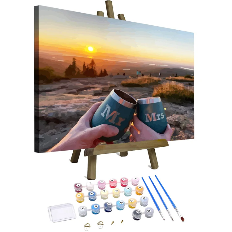 China Supplier Customized Small Size Canvas Paint By Numbers For Kids
