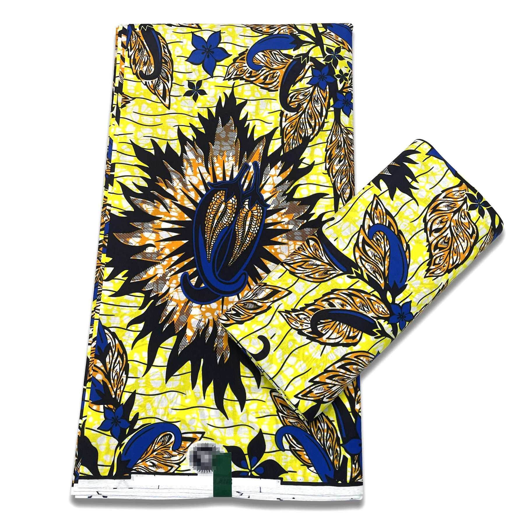 2022 popular new fashion 100% cotton african wax fabric 6 yards for costume