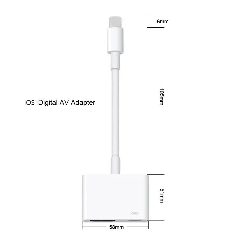 wholesale Light-ning to HDTV H-D display Digital AV TV Adapter Cable for iphone to HDTV with the screen cable