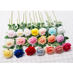 Artifical Eternel Rose Wholesale Wedding Decoration Silk Single Fake Eternal Plastic Forever Rose Artificial Flower