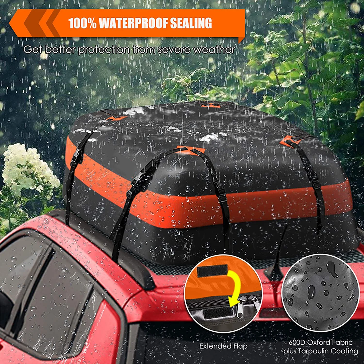 High Quality 15 20 21 25 Cubic Car Top Bag Waterproof  PVC TPU  Cargo Carrier Bag  Roof Bag Car for Traveling