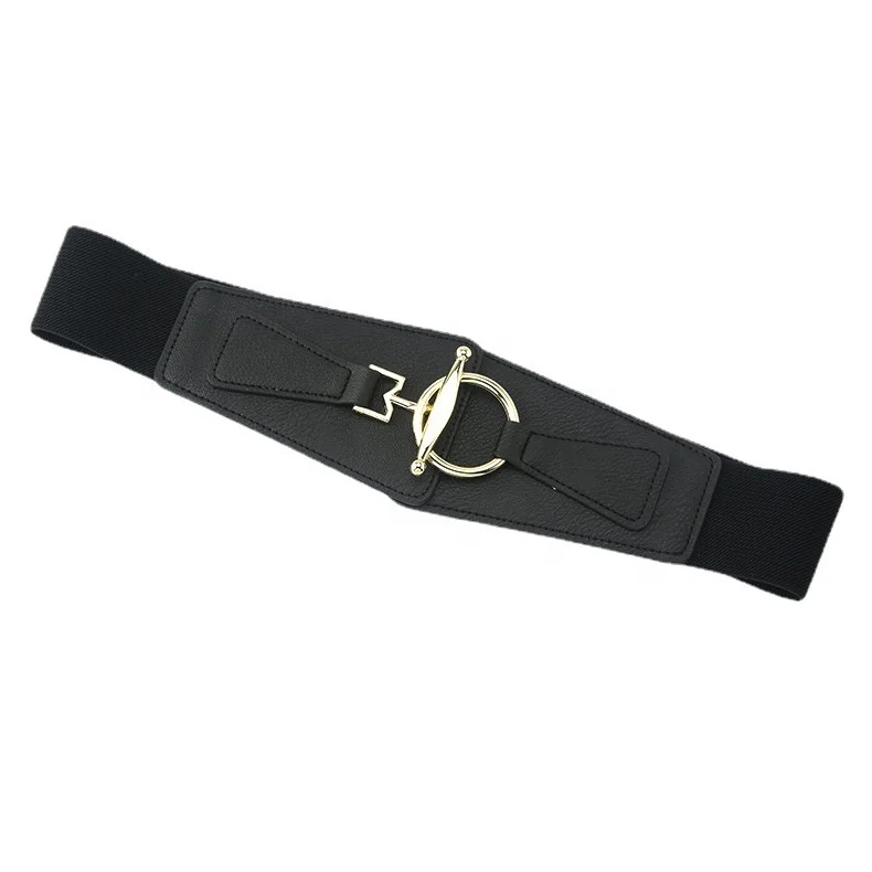 Women's Fashion Coat with Skirt Trend Elastic Elastic Dress with Joker Decorative Wide Belt Accessories