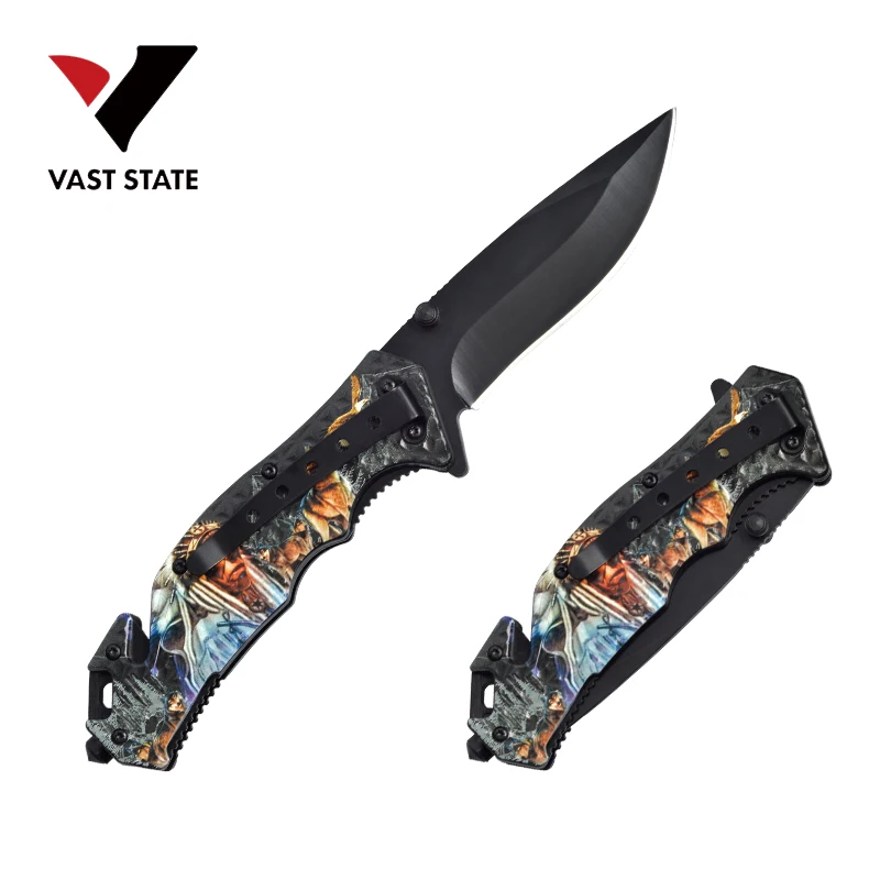Tactical 3D Wildlife Design Everyday Carry Ultra Smooth One Hand Opening Folding Pocket Knife Ideal for Recreational Work Hiking