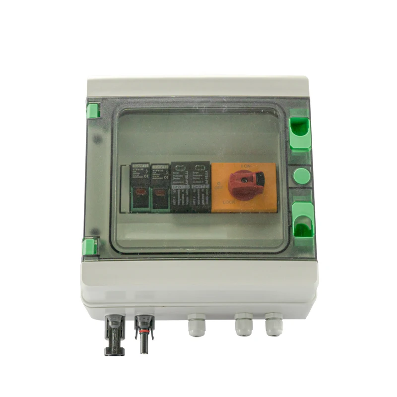 CHYT brand plastic 1000V pv 1-4 string dc combiner box solar strings