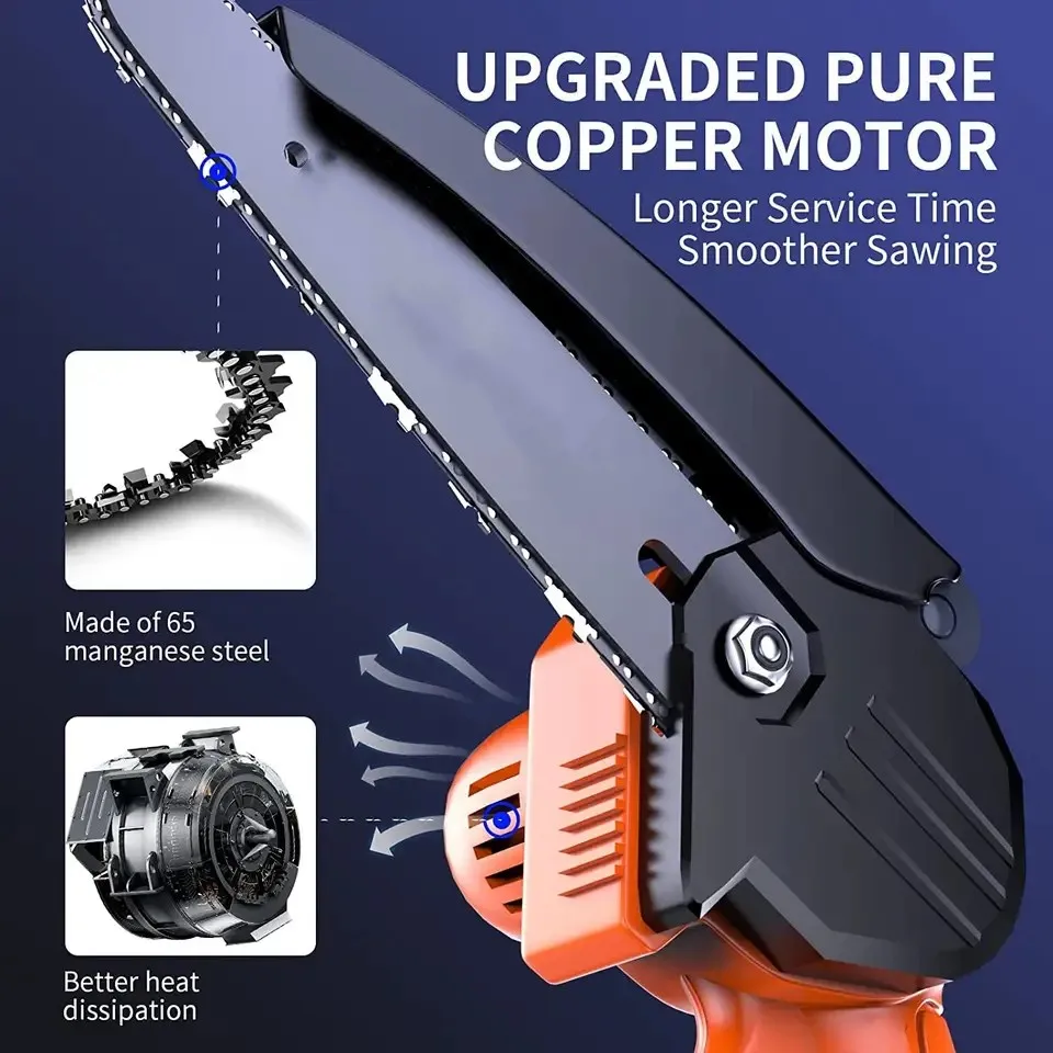 21V battery cheap hand chainsaw price 6 inch mini cordless electric chainsaw battery not included