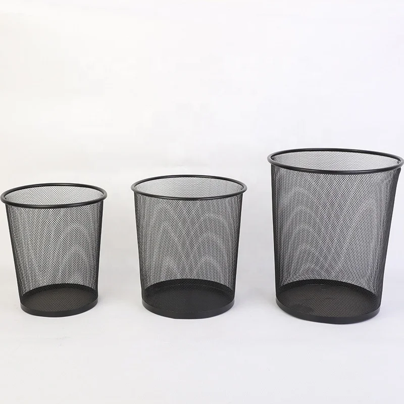 Hot Sale  Metal Mesh Waste Bin Trash Can Waste Basket Garbage Can Metal Trash Bin