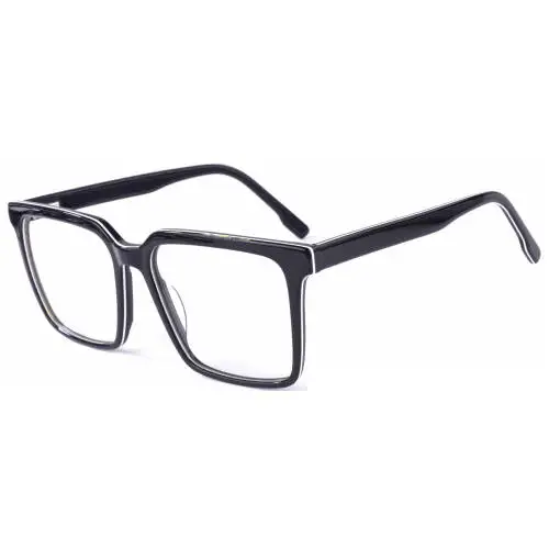 Cheap Acetate Eyeglasses Frame Oversize Rectangle Spectacles Frames for Prescription Fashion Glasses Frames Simple Design Unisex