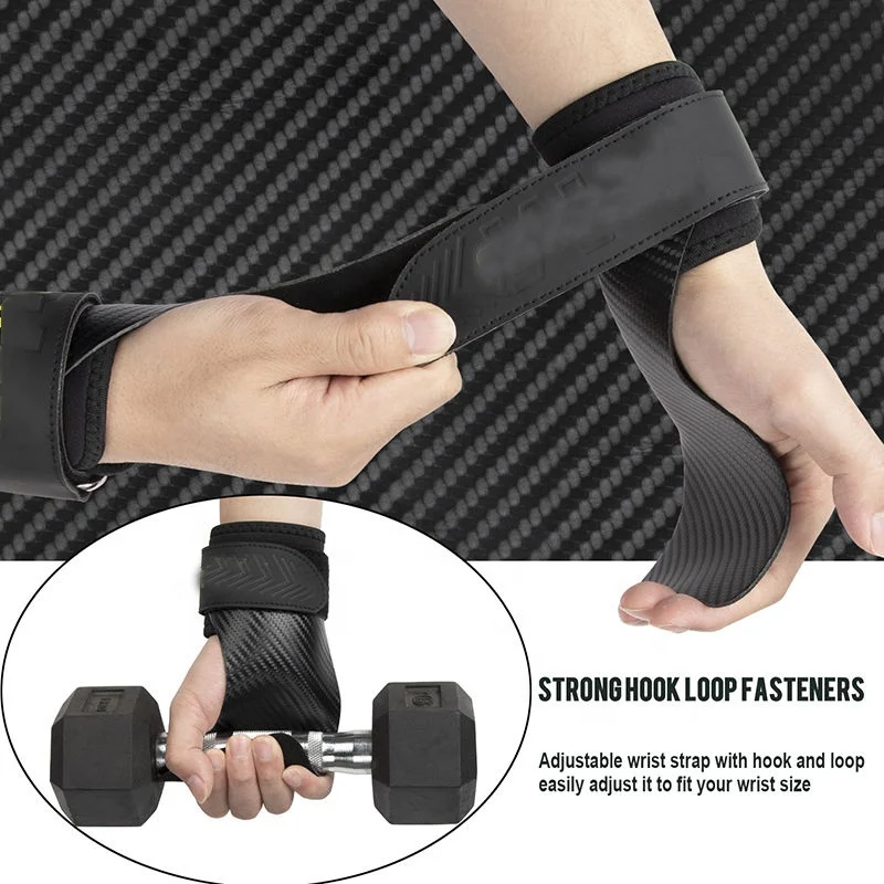 Carbon leather Calisthenics Tartan Pattern Hypalon Anti Slip Fitness Weightlifting Training Gymnastics Grips Gym Grips
