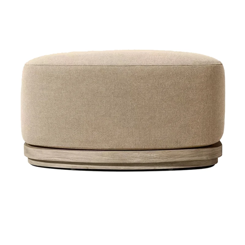 Modern Outdoor Patio Sectional Sofa Wooden Fabric Garden Furniture for Courtyard for Gardens and Courtyards