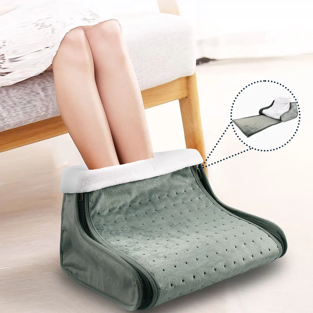 Leg Warmer Electric Foot Warmer Soft Synthetic Wool Liner Fast Heating Pad for Feet Warmer With Machine Washable