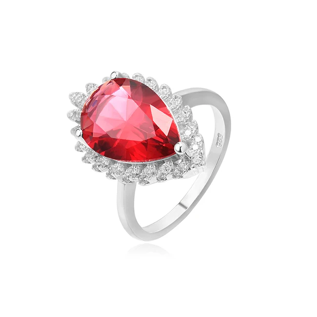 High quality plated value 925 silver gemstone ring