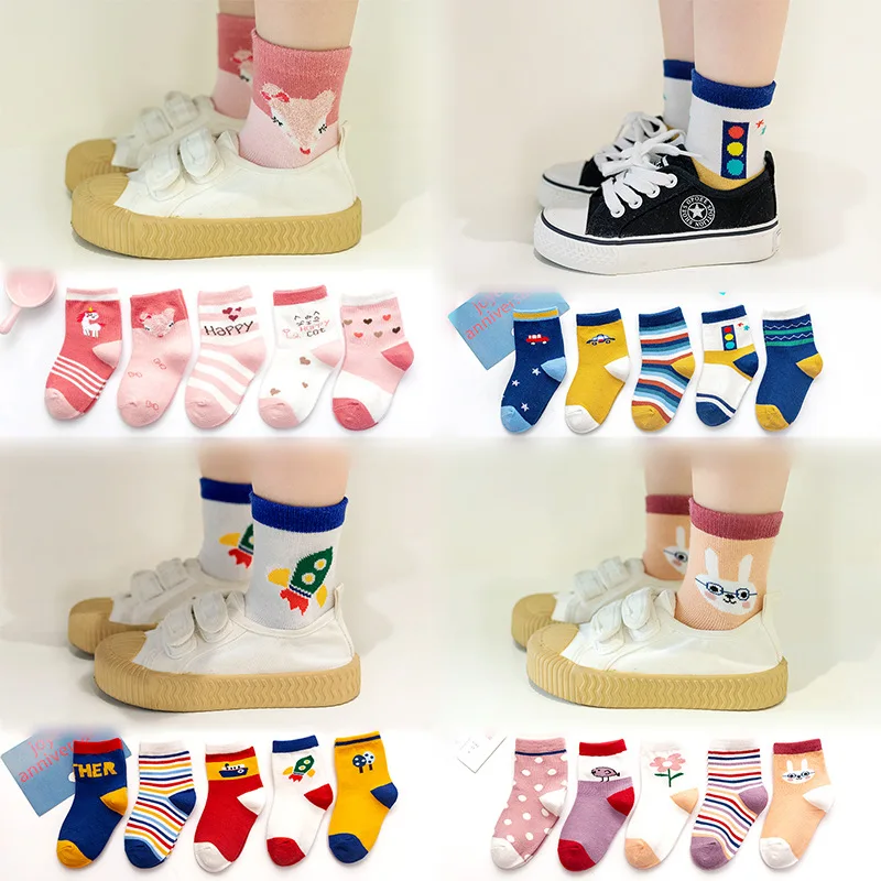 2020 осень и зима новые милые Мультяшные детские носки хлопковые носки детские носки