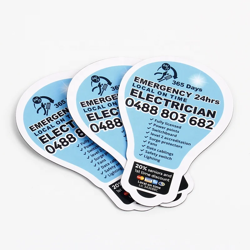 Promotional Custom Shape Business Card Paper Fridge Magnet Custom Plumber Fridge Magnet with DL layer