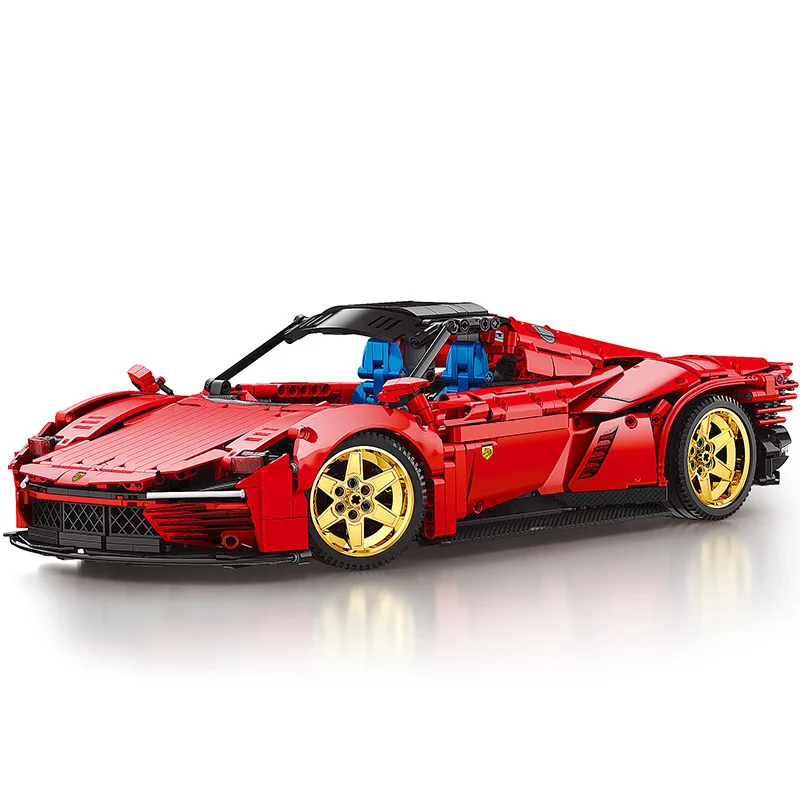 Reobrix 11025 высокотехнологичный MOC Daytona SP3 модель 42143 Супер спортивный пульт дистанционного управления гоночный строительный блок для детей