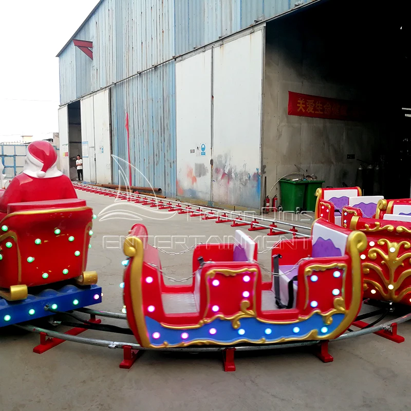 Christmas rides attraction  track train Train for kids and adults suit Christmas theme
