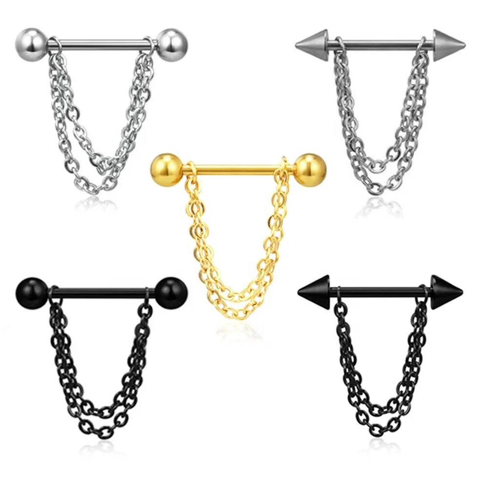 Новый дизайн цепочка штанга пирсинг для сосков женские сексуальные звенья кольцо ювелирные изделия тела