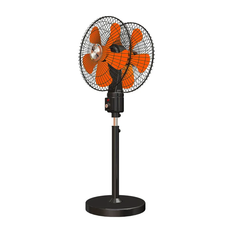 360-degree rotating double-head electric fan Commercial double-sided floor fan 18-inch food stall large wind industrial fan