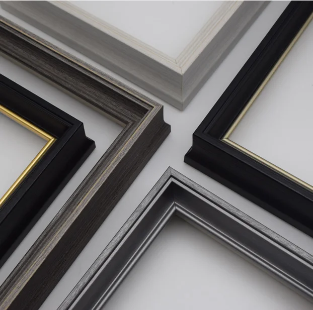 PS wood frame moulding modern plastic photo frame moulding