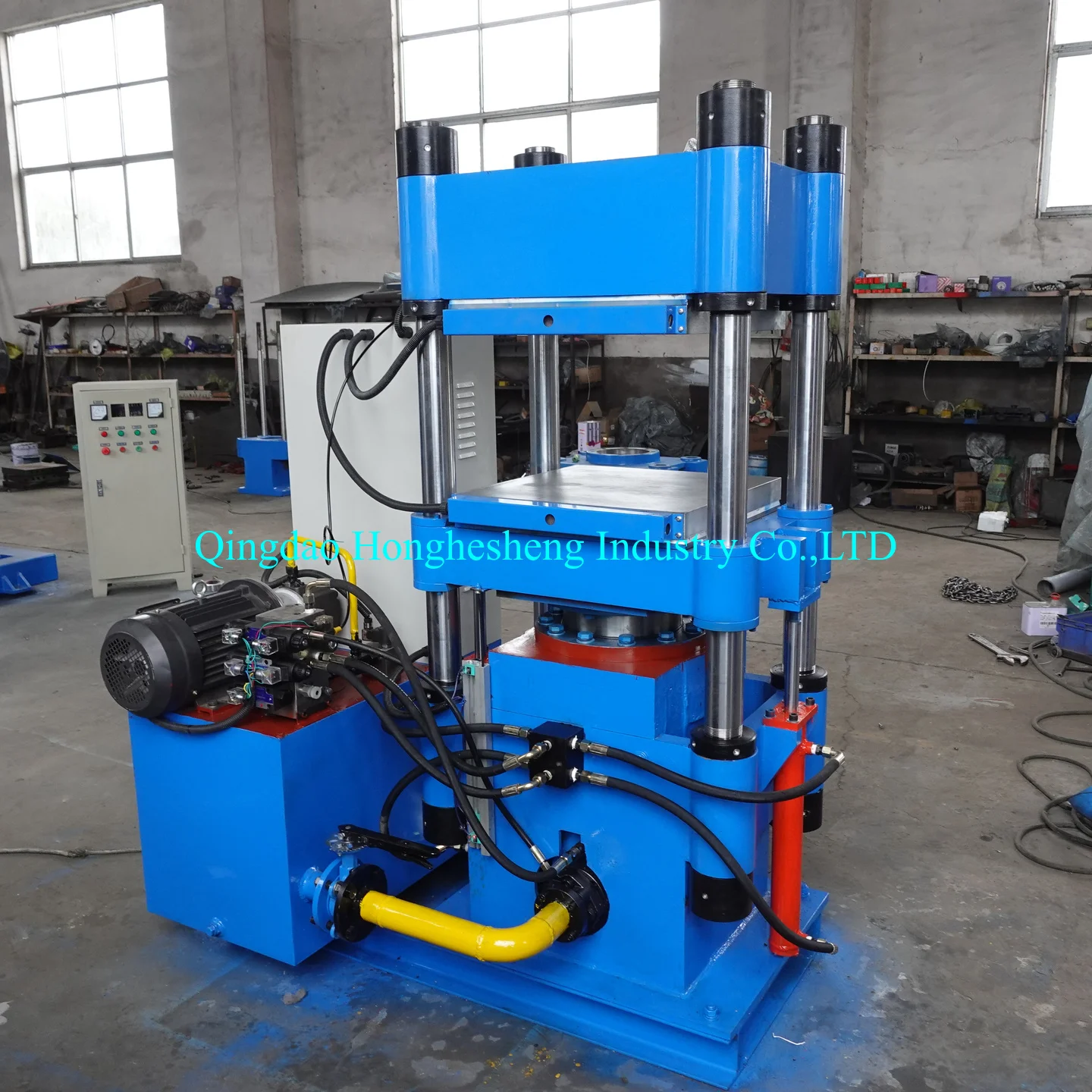 Two-Station Type Hydraulic Plate Rubber Vulcanizing Press Machine for Ceramic Brake Pad Production