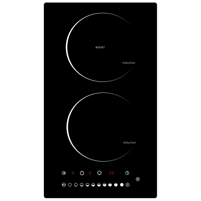 Domino Induction Hob with Fast Cooking Booster Intelligent Touch Control Electric Stove Child Safety  Lock Cooktop