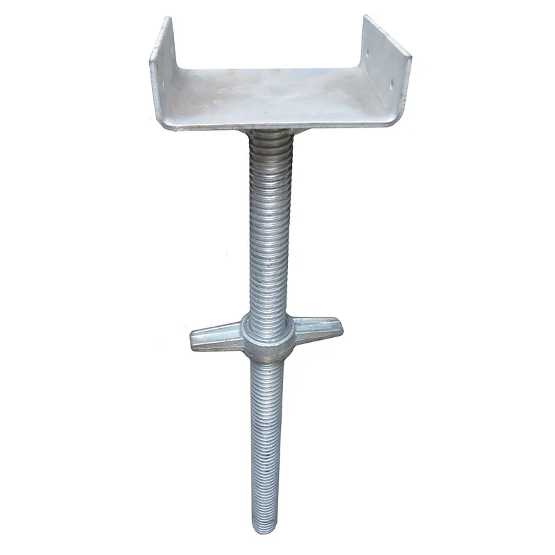 Adjustable Scaffolding U-head Base Jack Support For Galvanized Scaffold System