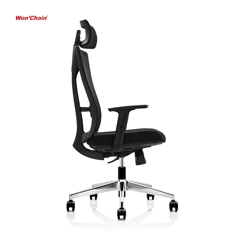 Modern Wenchen Furniture Ergonomic Swivel Mesh Fabric Home Revolving Recliner Executive Computer Office Chairs