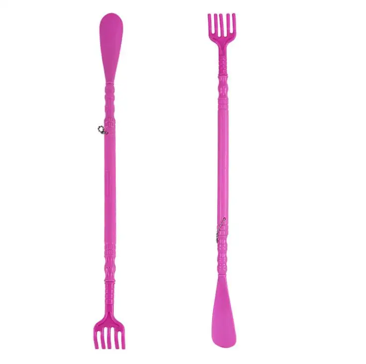 Long Plastic  2 in 1 Plastic Shoehorn and Scratching Claws for Pregnant Women and The Elderly