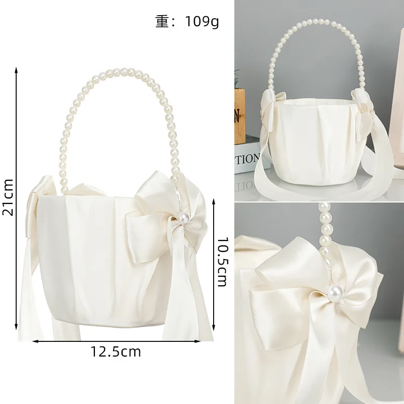 AYOYO OEM Ceremony Party Decorations Kids Hand Flower Basket Flower Girls Basket