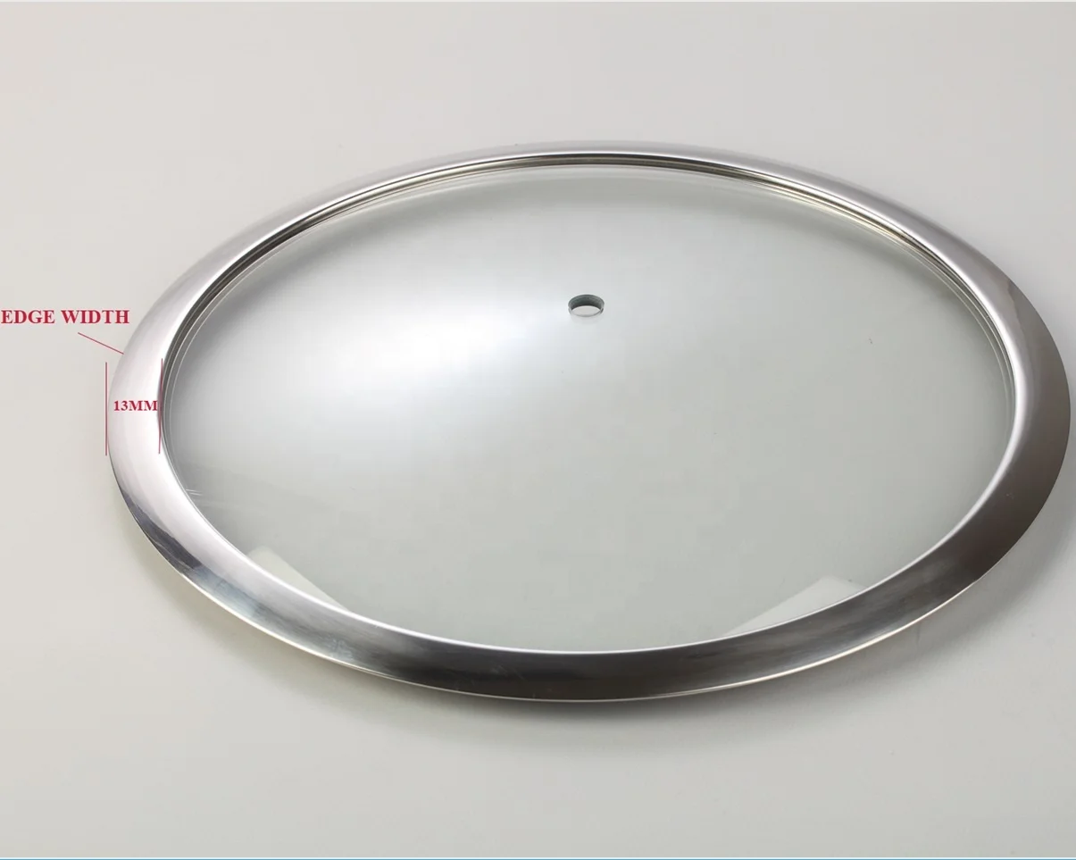 Non Stick Wok Pan Glass Cover Cookware Glass Lid  for Pots and Pans