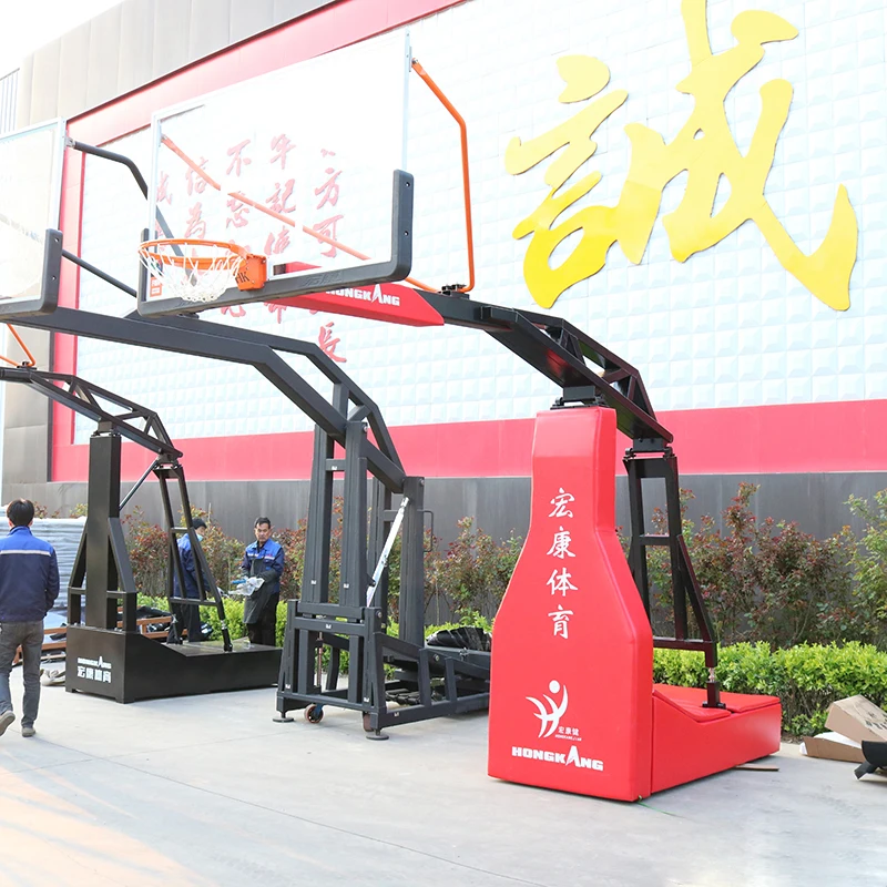 FIBA  approved  heavy- duty  Plain Base  basketball stand basketball hoop  HKF -1007