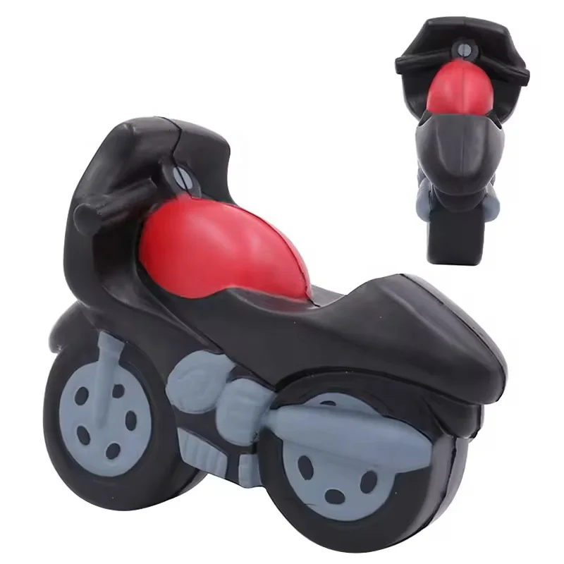 PU Foam Motorcycle Shape Stress Ball Anti-stress Factory Soft Stress Ball Custom Logo Printed