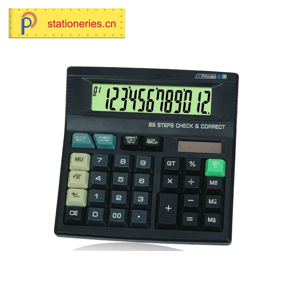 Забавные офисные предметы, настольный калькулятор с 12 цифрами, большой дисплей, двойной мощный Настольный калькулятор для офиса