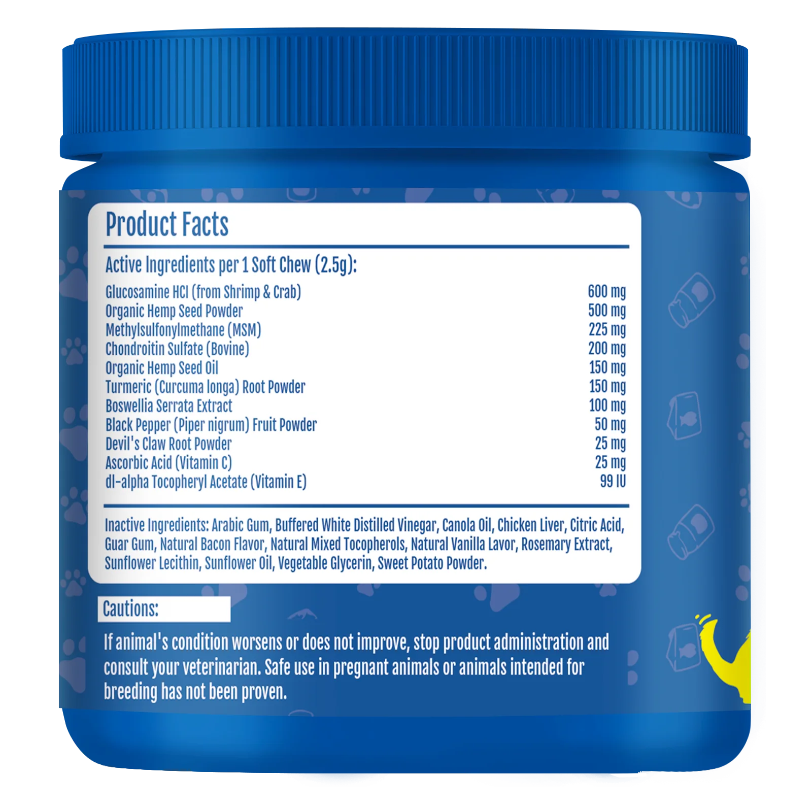 Private label Dog Glucosamine Chews Hip and Joint Supplement for Dogs  Glucosamine for Dogs Natural Pain Relief and Mobility